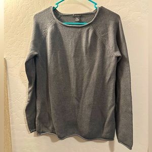 Eddie Bauer Gray Long Sleeve Live Your Adventure Sweater